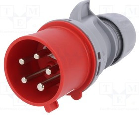 7025-6TT, Разъем: питания AC, трехфазный, вилка, "папа", 32А, 400ВAC, IP44