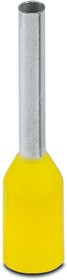 Кабельный наконечник AI 0,25 - 6 YE изолированный, сечение 0,25mm2, длина 6mm, желтый (упак. 100шт.)
