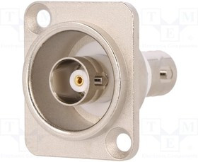 CP30123, Соединитель, гнездо BNC, с обеих сторон, изолированный, 50Ом