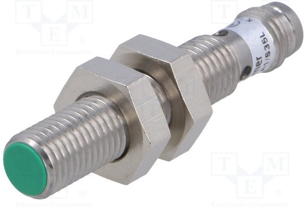 IFRM 08P17A1/S35L, Inductive Barrel-Style Proximity Sensor, M8 x 1, 2 mm Detection, PNP Output, 10 30 V dc, IP67