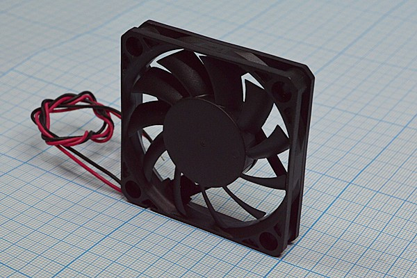 Вентилятор 60x60x10, напряжение 12В, мощность 2,8Вт, выводы 2L, подшипник качения, KF0610B1H-R JAMI