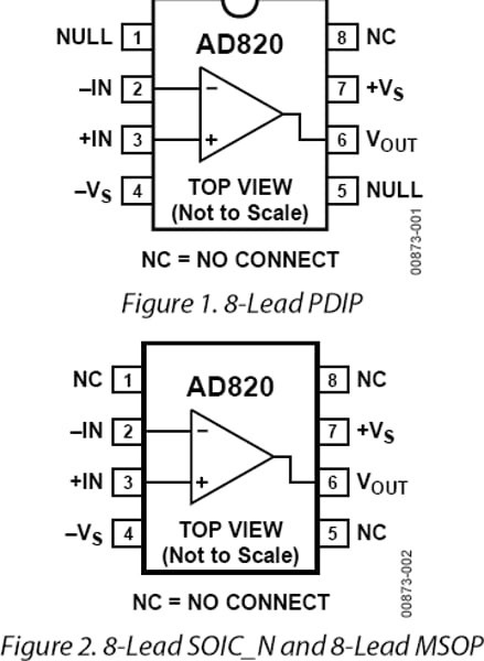 AD820BRZ-REEL7, Операционный усилитель, 1.9 МГц AD820BRZ-REEL7, Операционный усилитель, 1.9 МГц