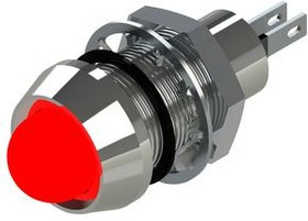 514-105-22, LED Indicator, Soldering Lugs, Fixed, Red, DC, 24V
