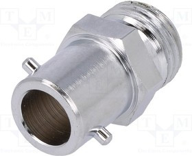 89-20507040-MM12, Байонетный соединитель, латунь, никель, 12,3мм, Резьба: M12x1,5 89-20507040-MM12, Байонетный соединитель, латунь, никель, 12,3мм, Резьба: M12x1,5