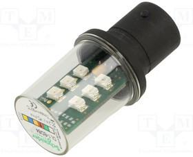 DL1BDB4, Industrial Panel Mount Indicators / Switch Indicators BA15D 24VAC/DC RED LED