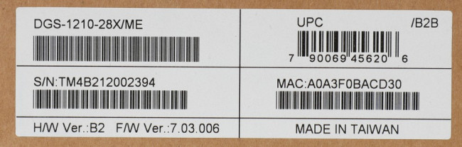 Коммутатор D-Link DGS-1210-28X/ME/B 24x1Гбит/с 4SFP+ управляемый