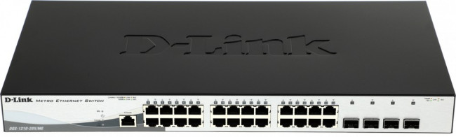 Коммутатор D-Link DGS-1210-28X/ME/B 24x1Гбит/с 4SFP+ управляемый