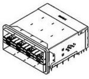 1712241001, Conn zSFP+ F 40 POS 2.4mm Press Fit RA Thru-Hole 40 Terminal 2 Port zSFP+™ Tray 1712241001, Conn zSFP+ F 40 POS 2.4mm Press Fit RA Thru-Hole 40 Terminal 2 Port zSFP+™ Tray