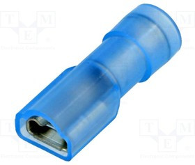 BM80292, Наконечник: плоский, 4,8мм, 0,8мм, "мама", 1,5-2,5мм2, обжим, синий