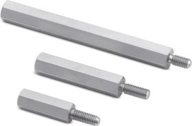 971500324, Standoff, M3 x M3 Thread, 50mm Body, Brass, Male/Female, 6mm Stud 971500324, Standoff, M3 x M3 Thread, 50mm Body, Brass, Male/Female, 6mm Stud