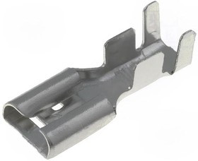 ST-005/4, Наконечник плоский, 6,3мм, 0,8мм, "мама", 2,5-4мм2, обжим, луженые ST-005/4, Наконечник плоский, 6,3мм, 0,8мм, "мама", 2,5-4мм2, обжим, луженые