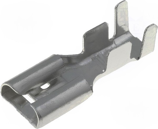 ST-005/4, Наконечник плоский, 6,3мм, 0,8мм, "мама", 2,5-4мм2, обжим, луженые ST-005/4, Наконечник плоский, 6,3мм, 0,8мм, "мама", 2,5-4мм2, обжим, луженые