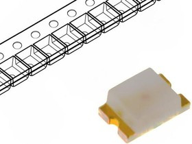 HSMG-C170, Светодиод, Зеленый, SMD (Поверхностный Монтаж), 1.25mm x 1.4mm, 20 мА, 2.2 В, 572 нм
