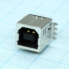 1734517-1, Разъем USB, Тип B, USB 2.0, розетка, 4 контакта, SMD