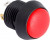Pushbutton, 1 pole, black, illuminated (red), 0.4 A/32 V, mounting Ø 12 mm, IP67, FL12LR5