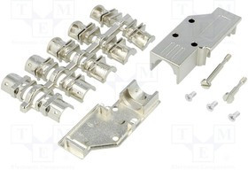 DCMR09-HI-K, Корпус для разъемов D-Sub, D-Sub HD 15pin,D-sub 9pin, угловой