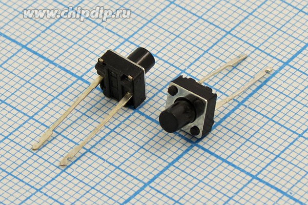 Тактовая кнопка, 6.2x 6.2x 7.0, алгоритм работы NO, контакты 2LW13