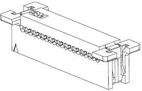 45130-000000, Headers &amp; Wire Housings 30P, .050" Pitch Skt No Latch, Au flash