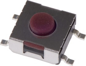 DTSMW69NV, Brown Button Tactile Switch 50 mA @ 12 V dc