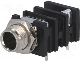 ACJM-MHOM, Phone Connectors 1/4"jack Hor CHASIS CONN PLSTC MNT