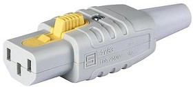 3-122-076, IEC Power Connector, IEC C13 Socket, 10 А, 250 В AC, Винт, Монтаж на Кабель, 4783