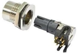 MSXS-08PFFR-SF7001, Разъем Кабеля, M Series, M12, Female, 8 Positions, Гнездо на Печатную Плату