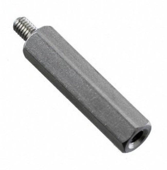 M2160-3005-SS, Standoffs &amp; Spacers SS M3x0.5 25mm 6mm HEX ML/FEM Standoff