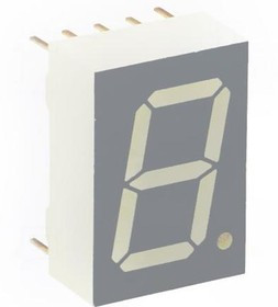 TDSG5160, TDSG5160 7-Segment LED Display, CC Green 9.5 mcd RH DP 13mm