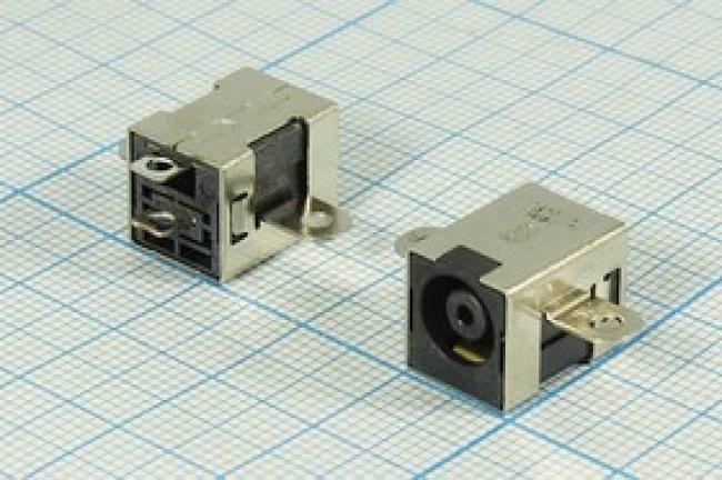 Разъем питания DC розетка, P1.2 d3.5 D6.5, 2C, флан 2отв, PJ224
