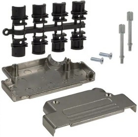 971-037-030R121, 971 Series Zinc D Sub Backshell, 37 Way, Strain Relief