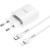 Блок питания (сетевой адаптер) HOCO N14 1xPD, 20W) с кабелем Type-C - Lightning (1м) (белый)