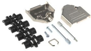 MHDTZK15-K, MHDTZK Series Zinc D Sub Backshell, 15 Way, Strain Relief MHDTZK15-K, MHDTZK Series Zinc D Sub Backshell, 15 Way, Strain Relief