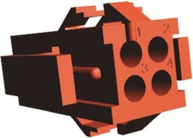 1-640509-0, Miniature Rectangular II Female Connector Housing, 4.19mm Pitch, 4 Way, 2 Row 1-640509-0, Miniature Rectangular II Female Connector Housing, 4.19mm Pitch, 4 Way, 2 Row