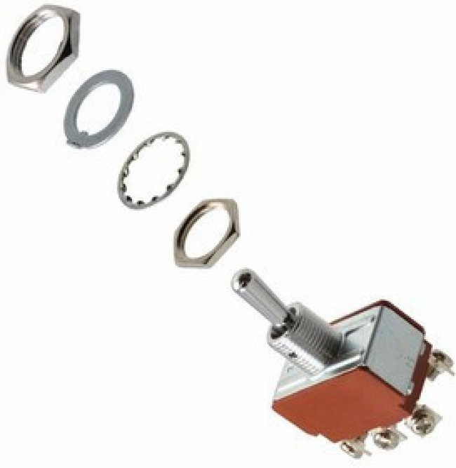S332T, Toggle Switches DPDT ON-ON TOGGLE SCREW LUG