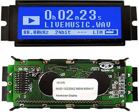 NHD-12232KZ-NSW-BBW-P, LCD Graphic Display Modules &amp; Accessories 120 x 32 STN-BL (-) 83.5 x 27.5