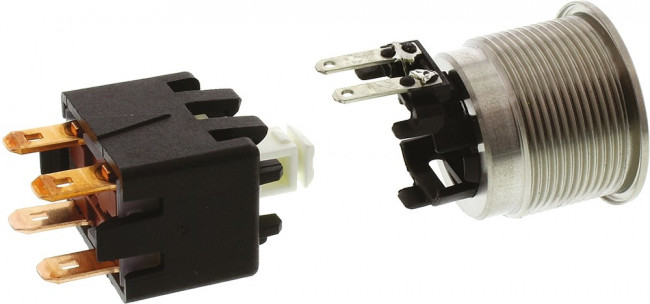 1241.6833.1124000, Pushbutton Switches MSM22 LA PI SF 12A @250VAC 2P BL