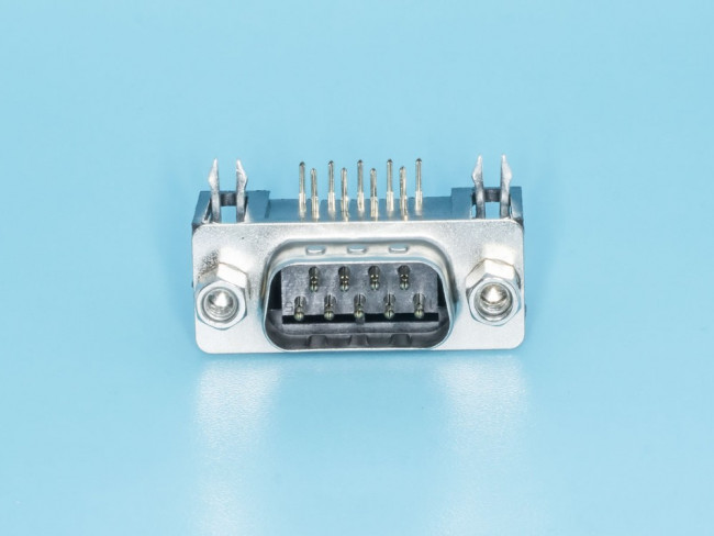 DRB-9MA, Разъем D-SUB 9 контактов, вилка на плату, прямой угол 7.2мм, тип 2 DRB-9MA, Разъем D-SUB 9 контактов, вилка на плату, прямой угол 7.2мм, тип 2