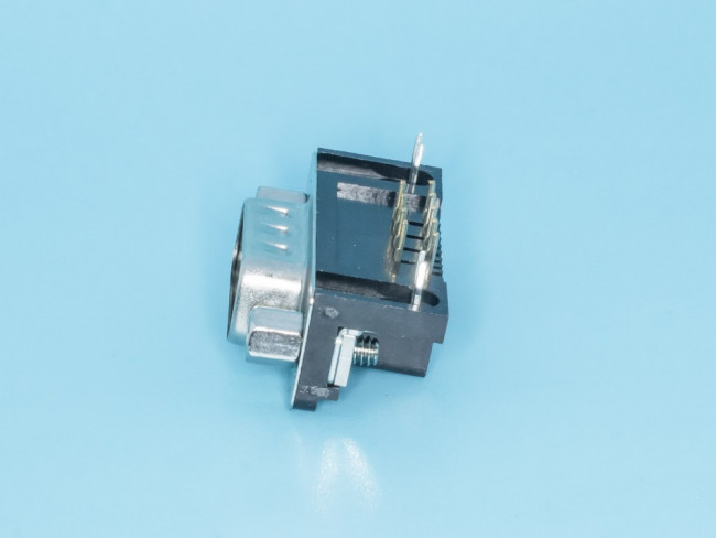 DRB-9MA, Разъем D-SUB 9 контактов, вилка на плату, прямой угол 7.2мм, тип 2 DRB-9MA, Разъем D-SUB 9 контактов, вилка на плату, прямой угол 7.2мм, тип 2