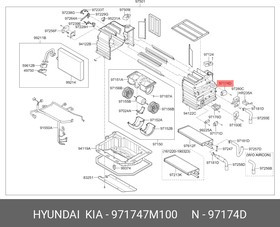 971747M100, Реле мотора обдува лобового стекла (отопителя) \Hyundai UNIVERSE SPACE