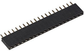 DS1023-1*20S21, Гнездо на плату, шаг 2.54мм, 1x20, прямое