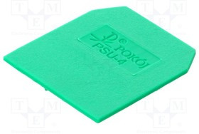 PSU-4-GN, Концевая планка/перегородка, ZUG-G2.5, ZUG-G4, зеленый, Шир: 1мм