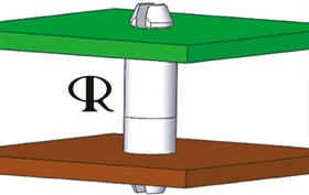 DLMSPM-12-01, Standoffs &amp; Spacers CB Spt,Dual Lck,Natural,3/4 in Spc, CB Support,Dual Lock,Natural