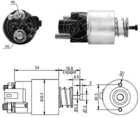 ZM391, Реле втягивающее KIA CEED 06-12