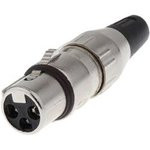 700-0500, 5 Way Cable Mount XLR Connector, Female, Silver Plated Contacts, 50 V ac