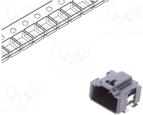 10142344-106KLF, Разъем: провод-плата; Minitek MicroSpace; гнездо; "папа"; PIN: 6