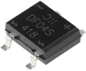 DF04S-T-DIC, Однофазный выпрямительный мост, Urmax 400В, If 1А, Ifsm 50А, DFS