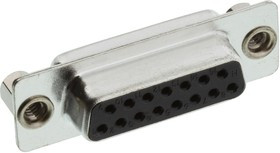 L77SDAH15SOL2RM8C309, D SUB CONN, RCPT, DA, 15POS, SOLDER