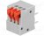 AC141R-03P-2.54-GRAY, Зажимная рейка для печатных плат, угловой 90°, 2,54мм, на PCB