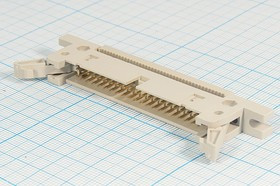 Разъем (IDC) IDCM-40MS вилка, шаг P2.54x2.54, контакты 40P, на шлейф, IDCM-40MS