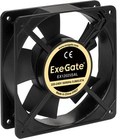 EX289015RUS, Вентилятор 220В AC ExeGate EX12025SAL (120x120x25 мм, Sleeve bearing (подшипник скольжения, алюминиевый корпус, подводящий пров